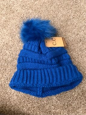 C.C Exclusives Blue Knit Beanie
